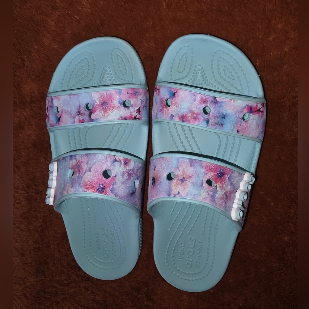 Crocs Floral Slide Sandals